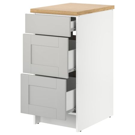 Напольный шкаф с ящиками, серый 40 см IKEA KNOXHULT КНОКСХУЛЬТ 303.485.13