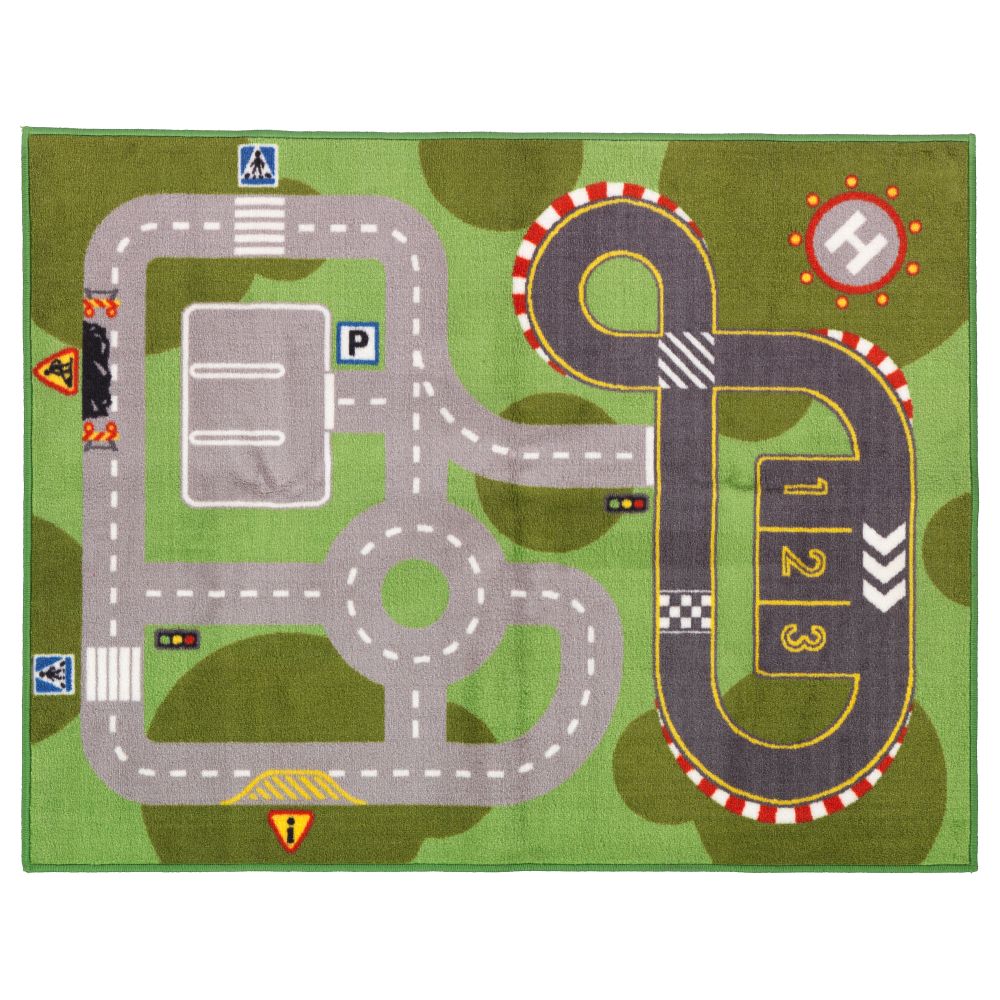 Ковер, короткий ворс ЛИЛЛАБУ, зеленый (100x133 см) - фото 1