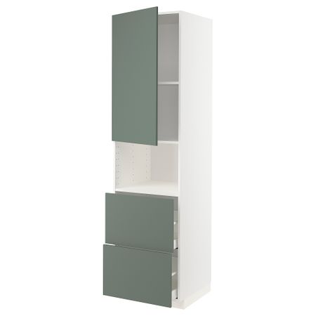 Высокий шкаф для СВЧ, дверца,2ящика, 60x60x220 cm IKEA METOD МЕТОД, MAXIMERA МАКСИМЕРА 994.564.73