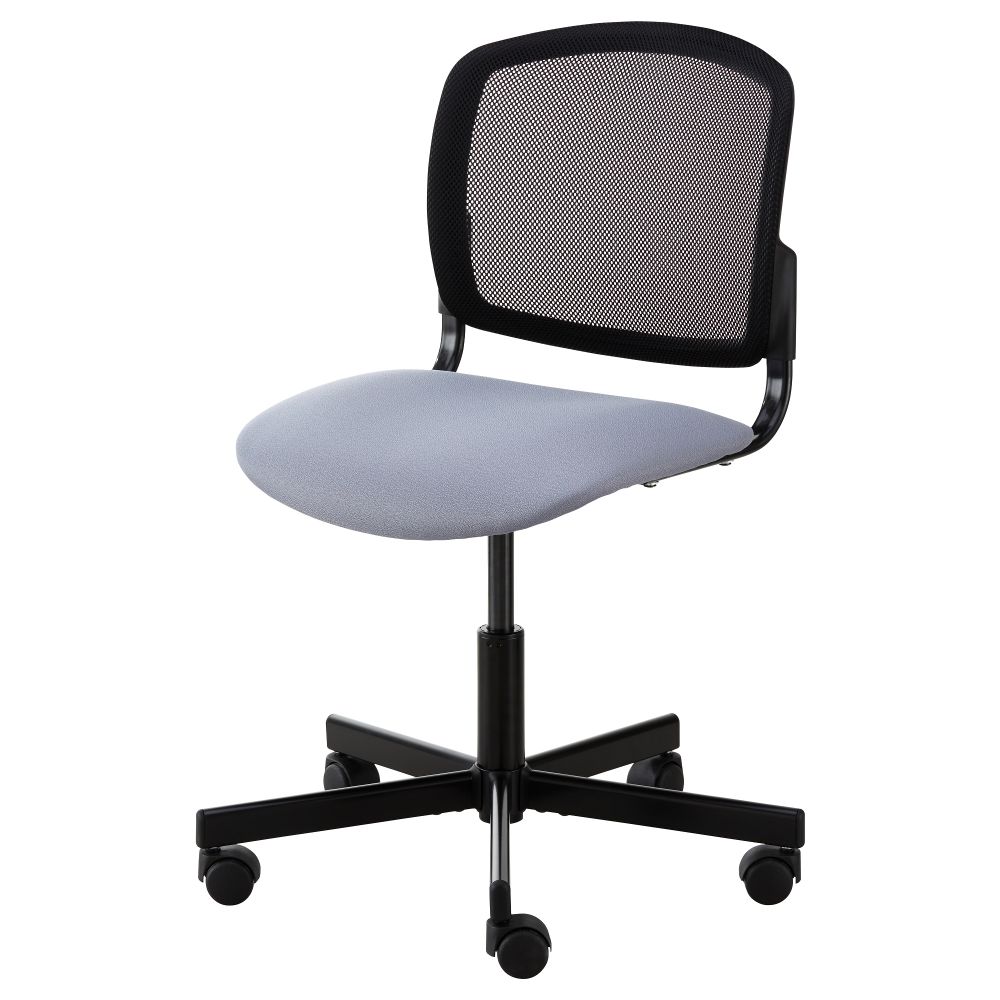 Рабочий стул СЕВАЛЬД, черный, серый - фото 1