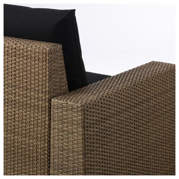 Садовое кресло СОЛЛЕРОН, коричневый, Кунгсэ черный - фото 2