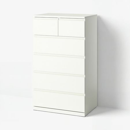 STORKLINTA Комод с 6 ящиками - белый 70x50x120 см