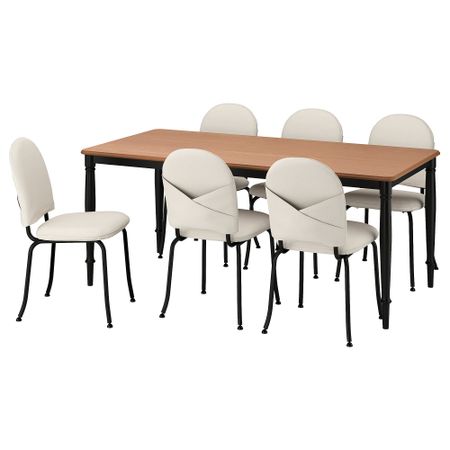 Стол и 6 стульев IKEA DANDERYD ДАНДЭРЮД, EBBALYCKE 695.680.85