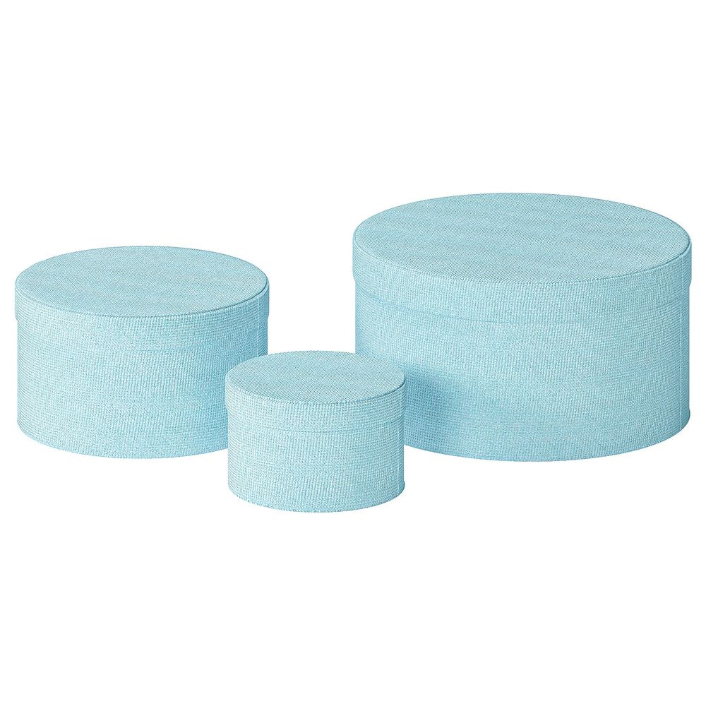 Коробка, 3 шт., синий IKEA КВАРНВИК 903.970.77 - фото 1