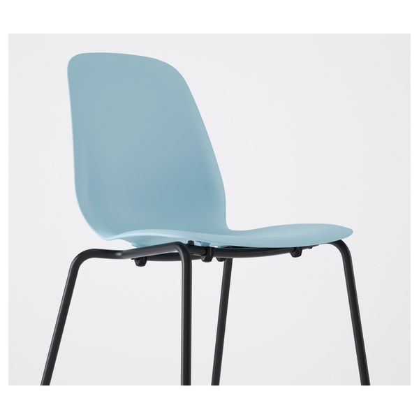 Стул ЛЕЙФ-АРНЕ, голубой, Брур-Инге черный - фото 4