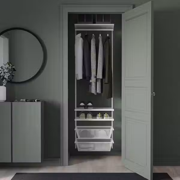 BOAXEL Гардероб, комбинация - белый 62x40x201 см - фото 3