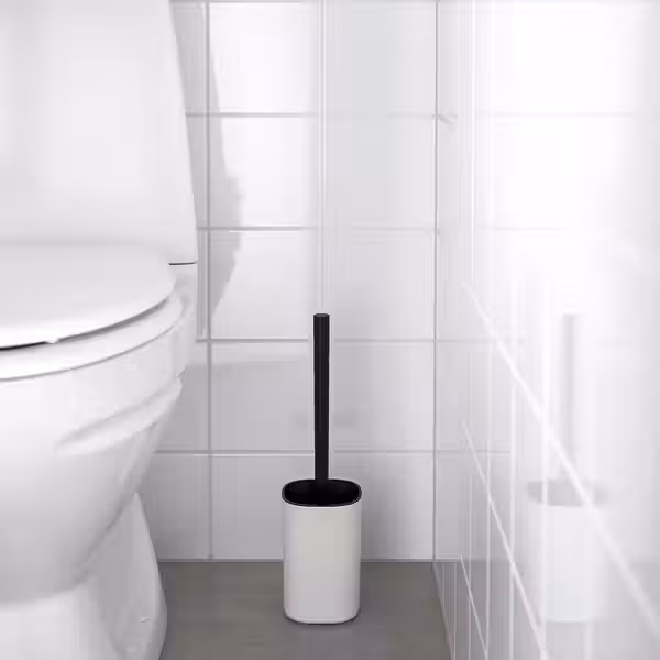 STORAVAN Щетка для унитаза - белый/чёрный - схема-чертеж с размерами