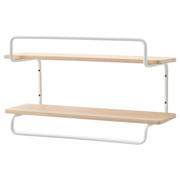 Навесная полка, белый, береза 50x30 см IKEA SPORTSLIG СПОРТСЛИГ 805.042.33 - фото 1