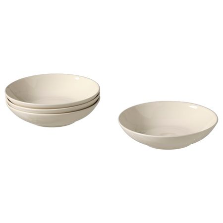 Тарелка глубокая, полированный бежевый 19 см IKEA FÄRGKLAR ФЭРГКЛАР 804.796.34