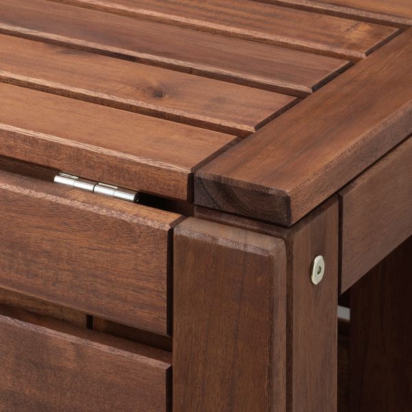 Складной стол, садовый, коричневая морилка 34/83/131x70 см IKEA ÄPPLARÖ ЭПЛАРО 004.197.95 - фото 5