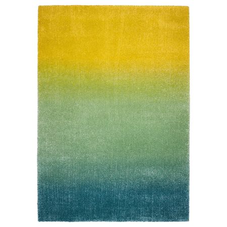 HOTELLRUM ХОТЕЛЛРУМ Ковер, длинный ворс - синий/зеленый желтый 160x230 см
