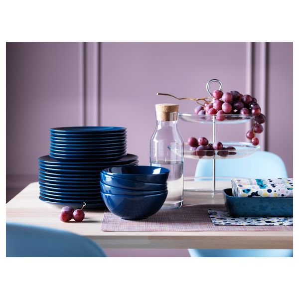 Сервиз, 18 предметов ФЭРГРИК, темная бирюза - схема-чертеж с размерами