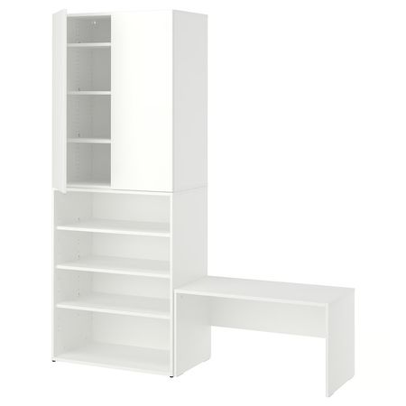LASTARE Комбинация д/хранения - белый/со скамьей 170x42x200 см