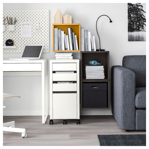 Комбинация настенных шкафов, золотисто-коричневый/темно-серый 105x35x70 см IKEA EKET ЭКЕТ 092.863.57 - фото 4