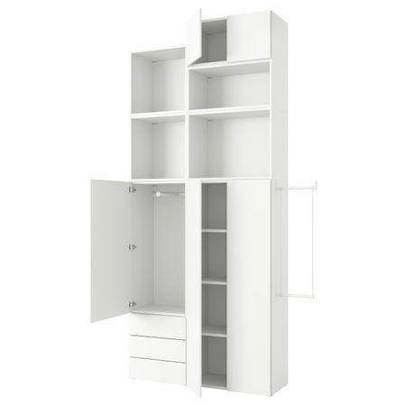 Гардероб с 5 дверями, 3 ящиками, белый/Фоннес белый 175-205x42x321 см IKEA ОПХУС 193.067.17