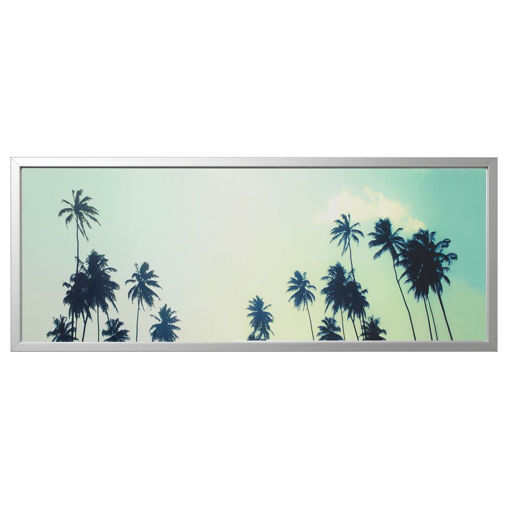 Картина с рамой БЬЁРКСТА, Солнечные дни, цвет алюминия (140x56 см) - фото 1