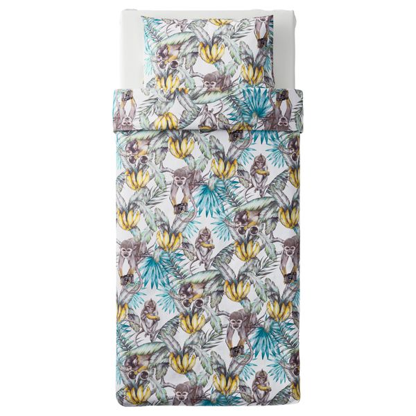 Пододеяльник и 1 наволочка СТУНСИГ, обезьянка (150x200/50x70 см) - схема-чертеж с размерами