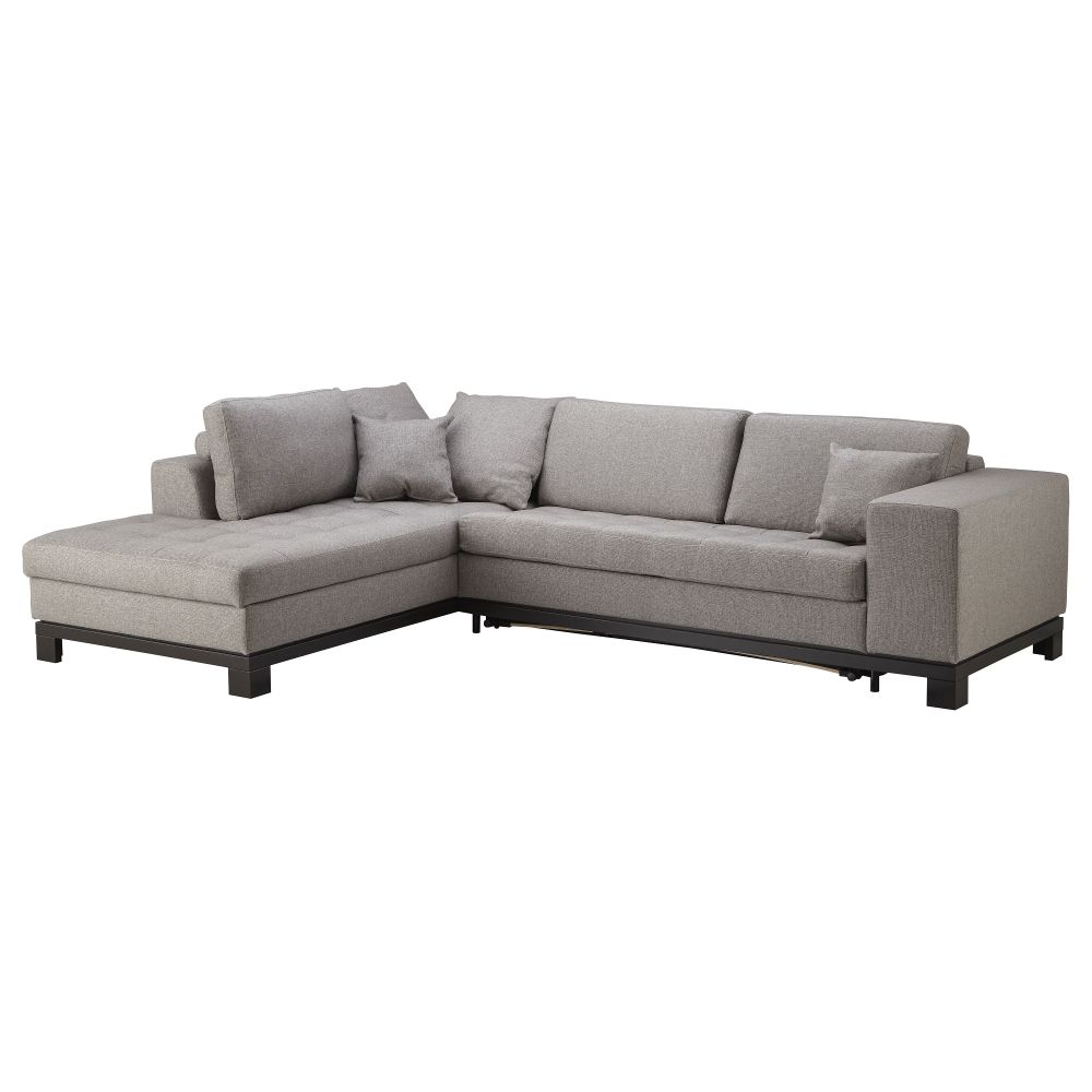 Угловой диван-кровать c модулем для хран, лев НОГЕРСУНД, Толлэби серо-коричневый - фото 1