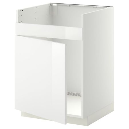 Напольный шкаф для мойки ХАВСЕН, белый/Рингульт белый 60x60 см IKEA METOD МЕТОД 094.455.73