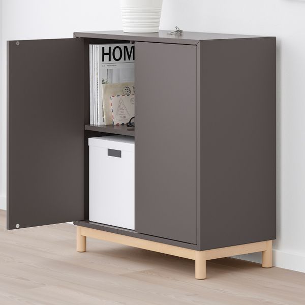 Комбинация шкафов с ножками, темно-серый 70x35x80 см IKEA ЭКЕТ 592.864.73 - фото 3
