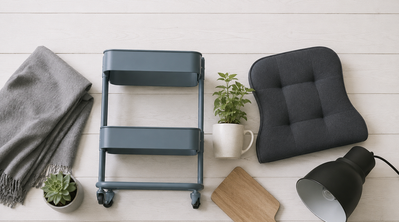 Подборка товаров IKEA Family май 2026 — стильная раскладка домашних аксессуаров на светлом столе