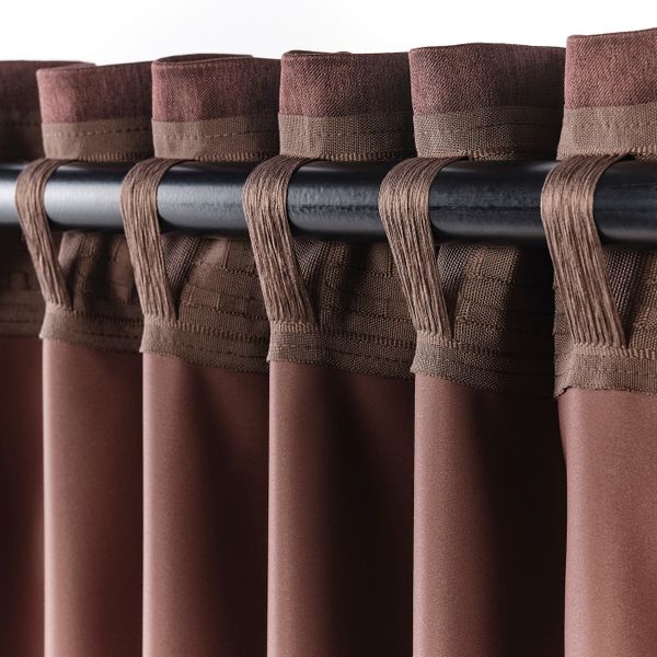 Гардины, блокирующие свет, 2 шт., коричнево-красный 145x300 см IKEA BLÅHUVA БЛОХУВА 204.654.61 - фото 4