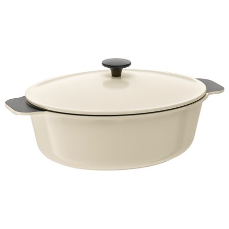 Казан с крышкой, белый с оттенком, 5 л IKEA СЕНИОР 103.834.99