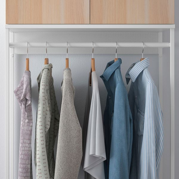 Гардероб 2-дверный + 3 ящика, белый/Скрова под беленый дуб 80x42x221 см IKEA OPPHUS ОПХУС 594.880.08 - схема-чертеж с размерами