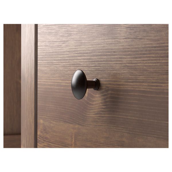 Стол с дополнительным модулем ХЕМНЭС, серо-коричневый (155x137 см) - схема-чертеж с размерами