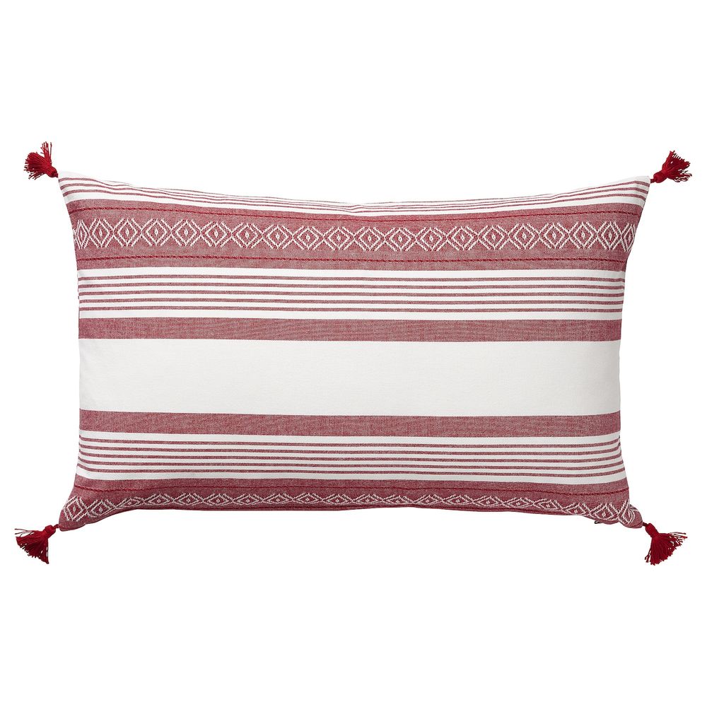 Подушка, белый, красный, 40x65 см IKEA ВИНТЕР 2019 904.474.16 - фото 1