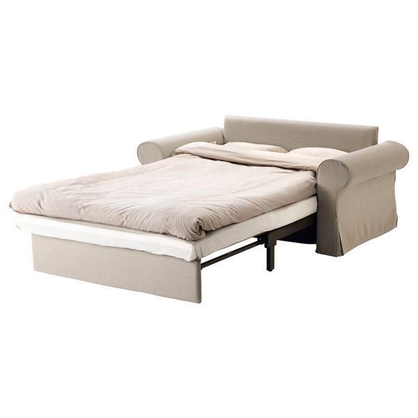 Диван-кровать 2-местная БАККАБРУ / МАРИЕБЮ, Рисане неокрашенный - схема-чертеж с размерами