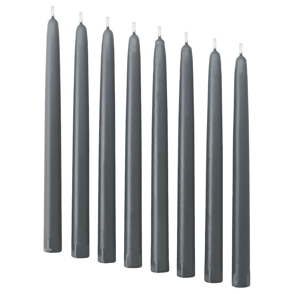 Неароматическая свеча, темно-серый 25 см IKEA KLOKHET КЛОКХЕТ 404.967.63 - фото 1