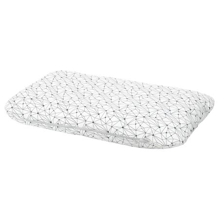 Подушка, белый, черный 62x100 см IKEA LURVIG ЛУРВИГ 504.844.15