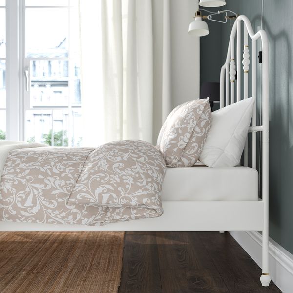 Каркас кровати, 140x200 см, белый, Leirsund IKEA SAGSTUA САГСТУА 392.542.65 - фото 5