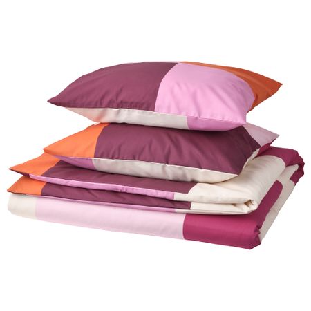 Пододеяльник и 2 наволочки, розовый, 240x220, 50x60 см IKEA BRUNKBRUNKRISSLA БРУНКРИСЛА БРУНКРИСЛА 905.582.87