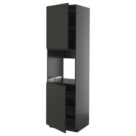 Высокий шкаф для духовки, 2 дверцы, полки IKEA METOD МЕТОД 295.891.17