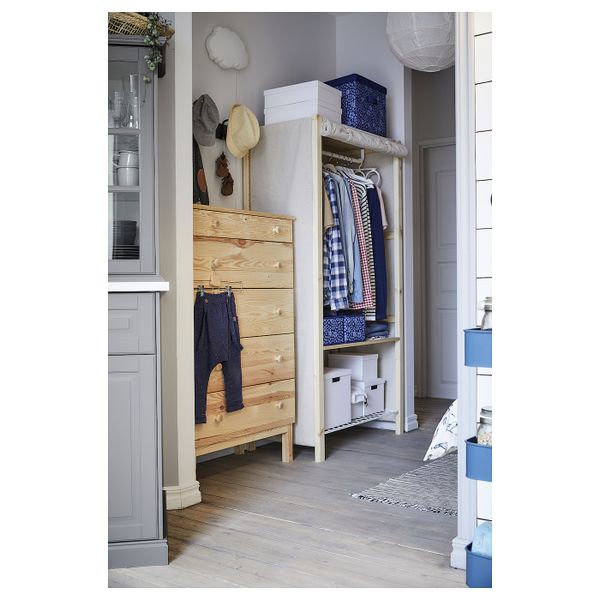 Стеллаж с полками, штангами, чехлом 89x50x179 см IKEA IVAR ИВАР 192.879.88 - фото 4