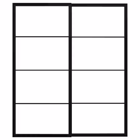 PAX Рама д/раздв дврц, с направл, 2 шт - чёрный 200x236 см