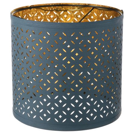 Абажур НИМО, синий, желтая медь