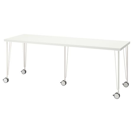 Письменный стол, белый, 200x60 см IKEA KRILLE КРИЛЛЕ, LAGKAPTEN ЛАГКАПТЕН 094.176.07