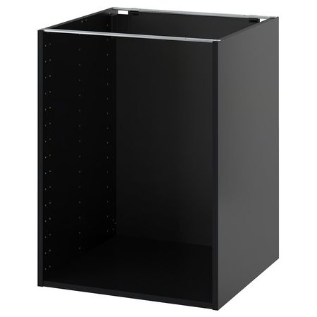 METOD Напольный шкаф - черно-серый 60x60x80 см