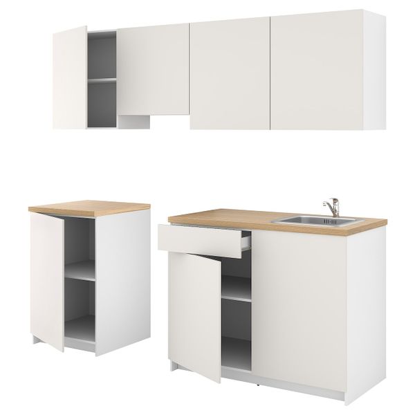 Кухня, белый 240x61x220 см IKEA KNOXHULT КНОКСХУЛЬТ 994.005.70 - фото 1