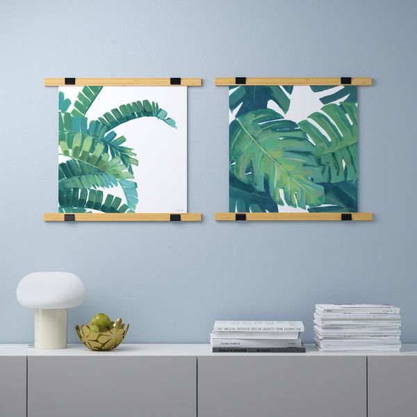 Постер, Большие листья II, 50x50 см IKEA DRÖMBILD ДРЁМБИЛЬД 404.418.22 - схема-чертеж с размерами