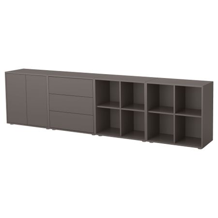Комбинация шкафов с ножками, 280x35x72 см, темно-серый IKEA EKET ЭКЕТ 591.910.26