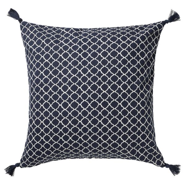 Чехол на подушку, синий-белый 50x50 см IKEA CITRUSTRÄD ЦИТРУСТРЭД 905.017.81 - фото 1