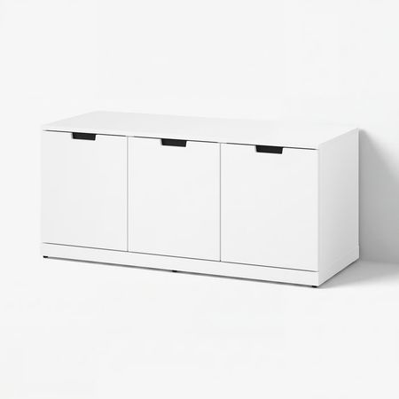 NORDLI Комод с 3 ящиками - белый 120x54 см