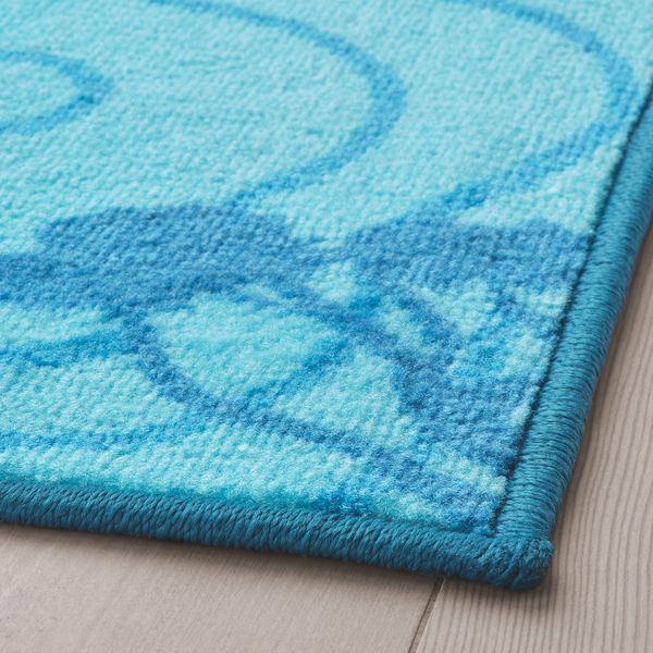 Ковер, Силуэты динозавров/синий 100x133 см IKEA JÄTTELIK ЙЭТТЕЛИК 004.641.70 - фото 3