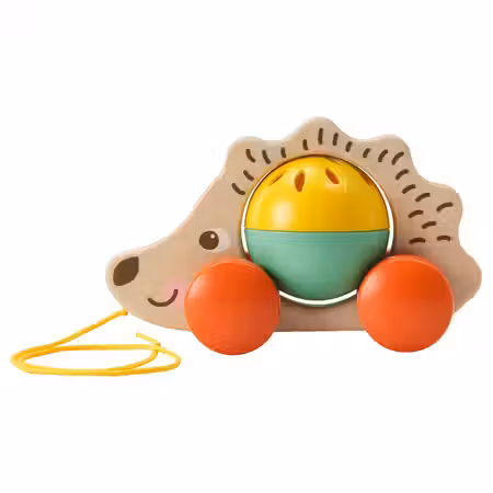 UPPSTÅ Игрушка на веревочке - ёж/разноцветный