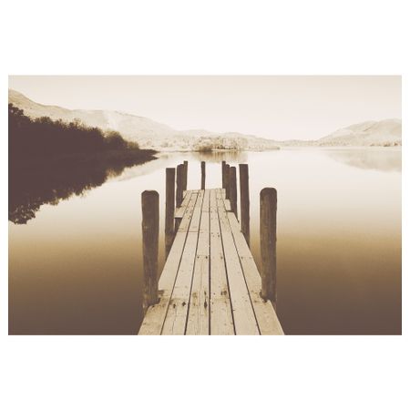 Картина БЬЁРКСТА, Пристань на рассвете (78x118 см)