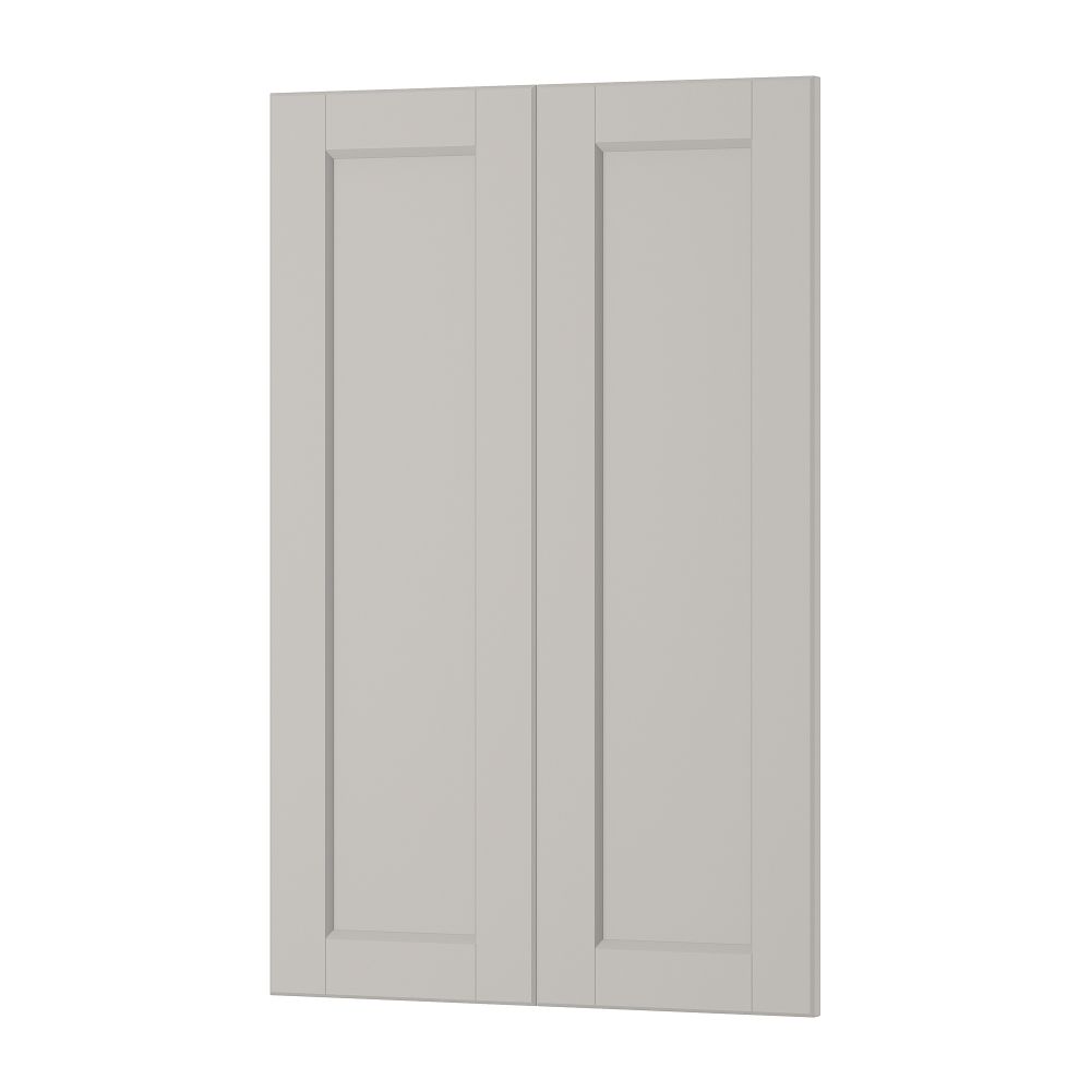 Дверца для напольного углового шкафа, 2 штуки ЛЕРХЮТТАН, светло-серый (25x80 см) - схема-чертеж с размерами